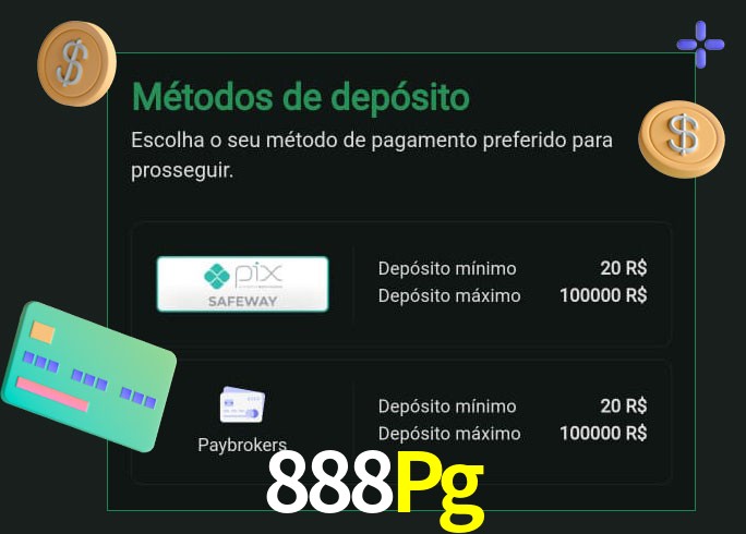 O cassino 888Pg oferece uma grande variedade de métodos de pagamento